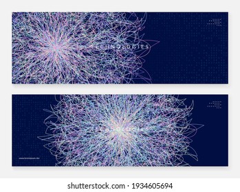 Artificial intelligence. Abstract background. Digital technology, deep learning and big data concept. Tech visual for computing template. Colorful artificial intelligence backdrop.