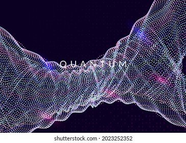 Artificial intelligence. Abstract background. Digital technology, deep learning and big data concept. Tech visual for computing template. Partical artificial intelligence backdrop.