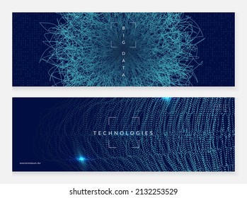 Artificial intelligence. Abstract background. Digital technology, deep learning and big data concept. Tech visual for interface template. Cyber artificial intelligence backdrop.