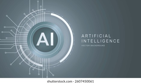Artificial intelligence abstract background futuristic modern style, Technology concept design, Machine learning and generate by chip, for banner and web template
