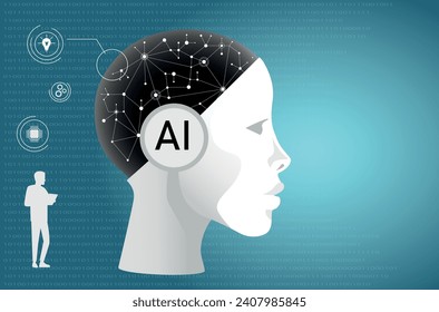 Artificial intelligence abstract concept illustration