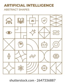 Artificial intelligence abstract geometric art deco