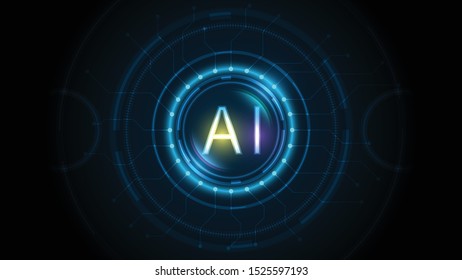 Artificial intelligence Abstract technology background Hi-tech concept innovation background vector illustration