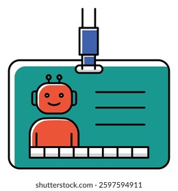 Artificial Intelligence Access and Security Badge Vector icon design