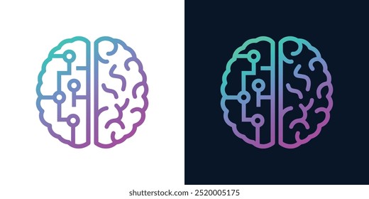 Inteligência Artificial Ai Brain ícone Digital