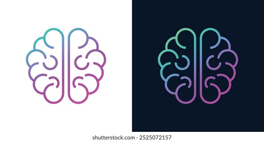 Inteligência Artificial Ai Brain ícone Digital logotipo