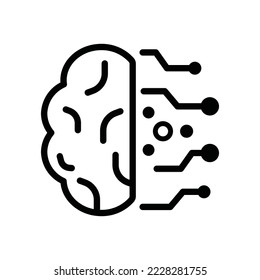 artificial intelligence (AI) brain icon