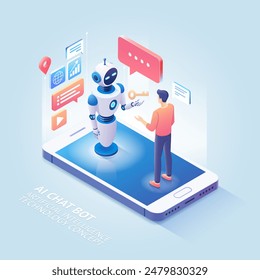 Artificial intelligence Ai Chat Bot technology concept