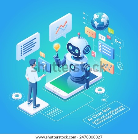 Artificial intelligence Ai Chat Bot technology concept