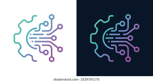 Inteligência Artificial AI Chip na cabeça humana. Ícone de inteligência artificial com aprendizagem automática, habilidades digitais, IA generativa, tecnologia de IA, algoritmo, inteligência virtual e futuro