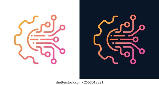 Artificial Intelligence AI Chip in Human Brain. Artificial Intelligence icon with Machine learning, digital skills, generative AI, AI technology, algorithm, virtual intelligence and future