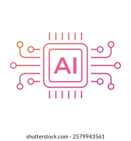 Artificial Intelligence AI Chip in Human Head. Machine Learning, Generative AI, Digital Skills, AI Technology, Algorithms and Future of Virtual Intelligence