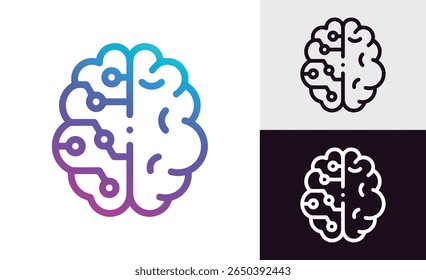 Artificial Intelligence AI Chip in Human Head. Artificial Intelligence icon with Machine learning, Digital Skills, Generative AI, AI Technology, Algorithm, Virtual Intelligence and Future Technology