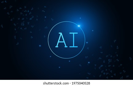 Artificial Intelligence ,AI chipset on circuit board, futuristic Technology Concept