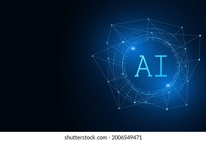 Artificial Intelligence ,AI chipset on circuit board, futuristic Technology Concept