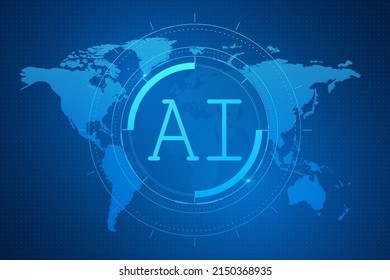 Artificial Intelligence ,AI chipset on circuit board, futuristic Technology Concept