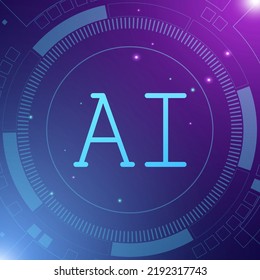 Artificial Intelligence ,AI chipset on circuit board, futuristic Technology Concept