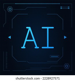 Artificial Intelligence ,AI chipset on circuit board, futuristic Technology Concept
