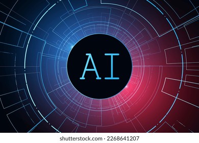 Artificial Intelligence ,AI chipset on circuit board, futuristic Technology Concept