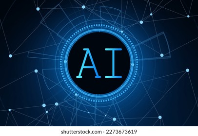 Künstliche Intelligenz, AI-Chipsatz auf Schalttafel, futuristisches Technologiekonzept