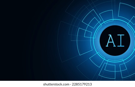 Artificial Intelligence ,AI chipset on circuit board, futuristic Technology Concept