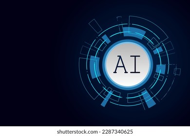 Artificial Intelligence ,AI chipset on circuit board, futuristic Technology Concept