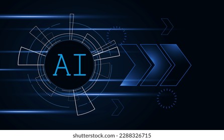Inteligencia artificial, chipset AI en placa de circuito, concepto de tecnología futurista