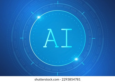 Artificial Intelligence ,AI chipset on circuit board, futuristic Technology Concept