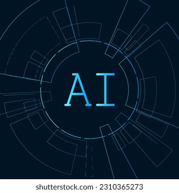 Artificial Intelligence ,AI chipset on circuit board, futuristic Technology Concept