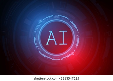 Artificial Intelligence ,AI chipset on circuit board, futuristic Technology Concept