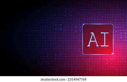 Inteligencia artificial, chipset AI en placa de circuito, concepto de tecnología futurista