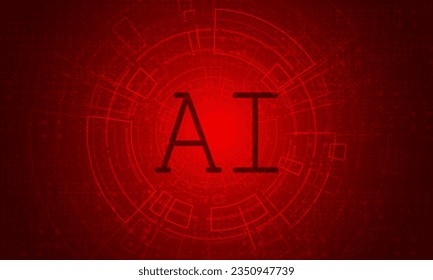 Artificial Intelligence ,AI chipset on circuit board, futuristic Technology Concept