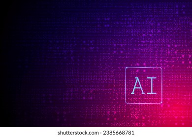 Inteligencia artificial, chipset AI en placa de circuito, concepto de tecnología futurista