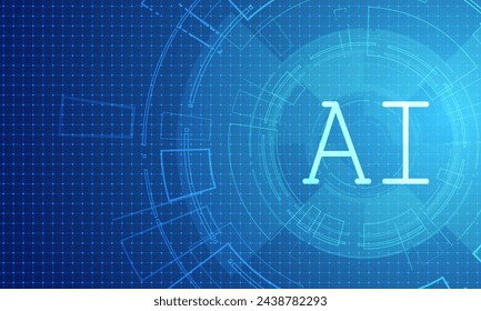 Artificial Intelligence ,AI chipset on circuit board, futuristic Technology Concept