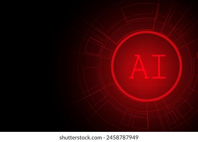 Artificial Intelligence ,AI chipset on circuit board, futuristic Technology Concept