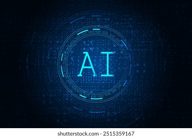 Artificial Intelligence ,AI chipset on circuit board, futuristic Technology Concept	
