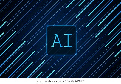 Artificial Intelligence ,AI chipset on circuit board, futuristic Technology Concept	
