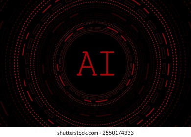 Inteligencia artificial, chipset AI en placa de circuito, concepto de Tecnología futurista	
