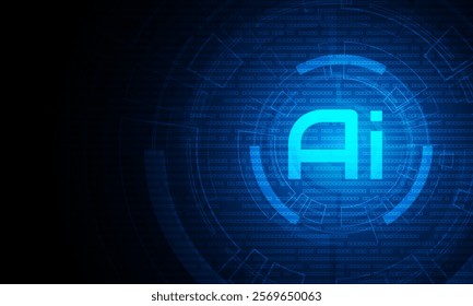 Artificial Intelligence ,AI chipset on circuit board, futuristic Technology Concept	
