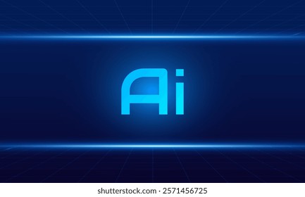 Artificial Intelligence ,AI chipset on circuit board, futuristic Technology Concept	
