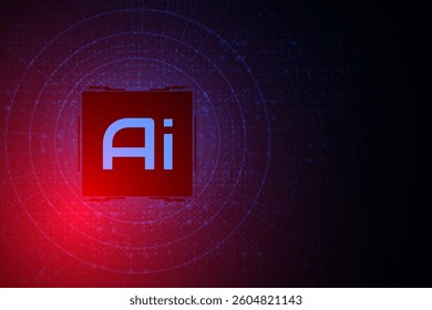 Artificial Intelligence ,AI chipset on circuit board, futuristic Technology Concept	
