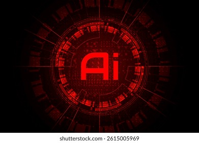 Artificial Intelligence ,AI chipset on circuit board, futuristic Technology Concept	
