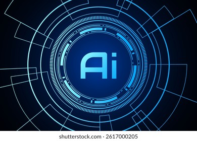 Artificial Intelligence , AI chipset on circuit board, futuristic Technology Concept	
