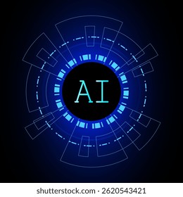 Artificial Intelligence ,AI chipset on circuit board, futuristic Technology Concept