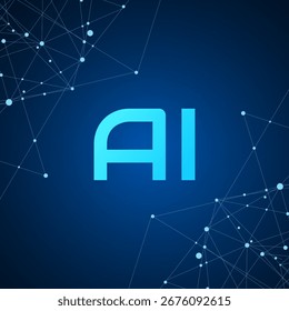 Inteligencia artificial, chipset AI en placa de circuito, concepto de Tecnología futurista	
