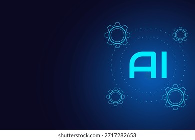 Inteligencia artificial, chipset AI en placa de circuito, concepto de Tecnología futurista