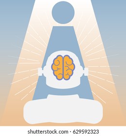 Artificial Intelligence (AI) is coming to our lives. Vector Illustration.