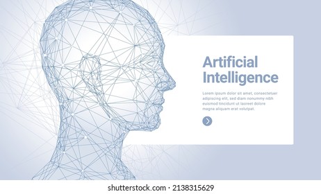 Artificial intelligence AI concept background banner, big data analytics technology, deep learning.