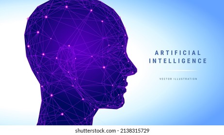 Artificial intelligence AI concept background banner, big data analytics technology, deep learning.