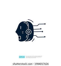 Artificial intelligence AI concept with circuit board data and artificial brains chip for engineering, development, brainstorming sign. Hand drawn doodle icons vector illustration